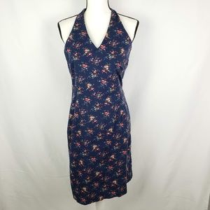 Ralph Lauren Floral Mini Print Cotton Halter Dress